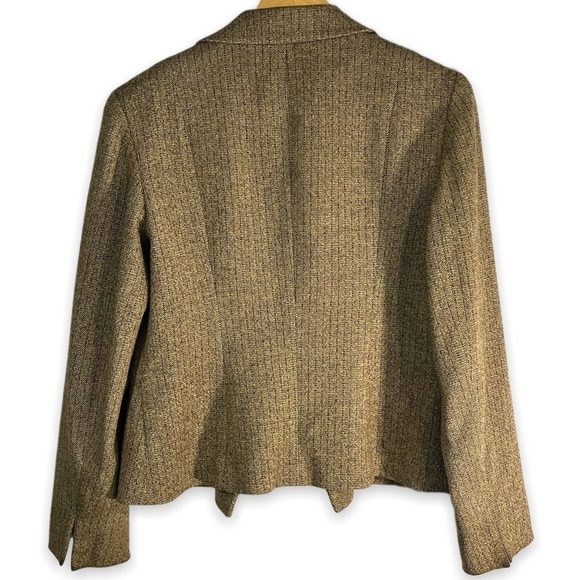 Lafayette 148 New York Wool Angora Blend Tweed Blazer, Brown Tweed, Size 8 - Picture 10 of 12